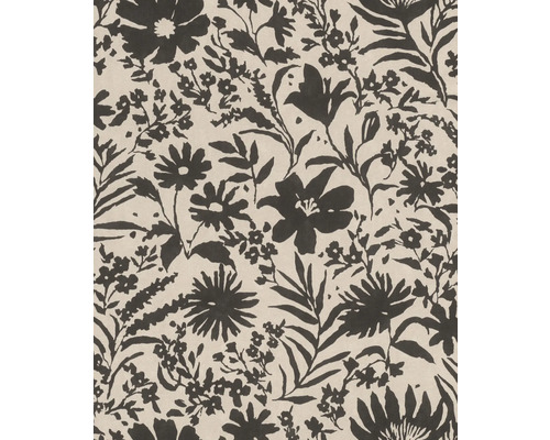 Papier peint intissé 330434 Paraiso fleurs noir Papier peint à motif floral