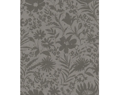 Papier peint intissé 330441 Paraiso fleurs taupe Papier peint à motifs floraux
