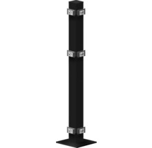 Poteau de clôture en métal avec supports