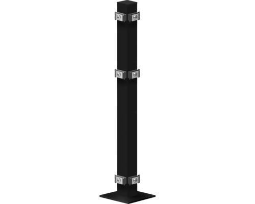 Poteau de clôture en métal avec supports