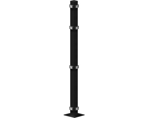 Poteau de clôture avec supports