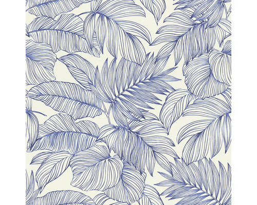 Papier peint intissé 865110 Symphony feuilles bleu