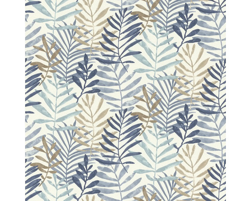 Papier peint intissé 865349 Symphony feuilles bleu