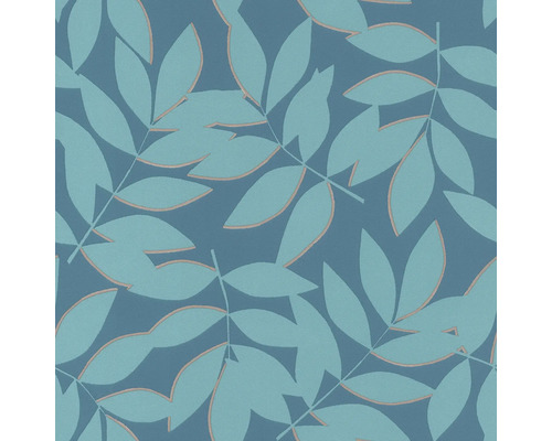 Papier peint intissé 868418 Symphony feuilles turquoise