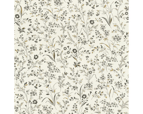 Papier peint intissé 869408 Symphony fleurs des champs crème Papier peint à motifs floraux