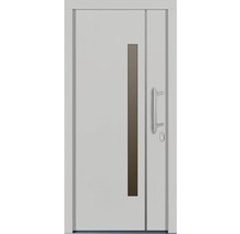 Porte d''entrée avec insert en verre et poignée barre