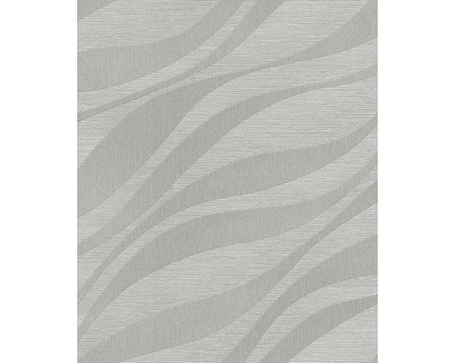 Papier peint intissé 608069 Sky Lounge vagues argent Papier peint à motif ondulé