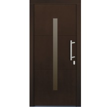 Porte d''entrée avec insert en verre et poignée