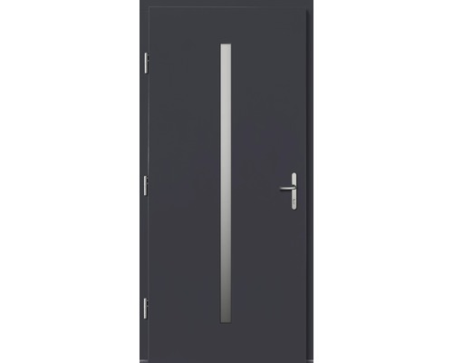 Porte d''entrée avec insert en verre et poignée