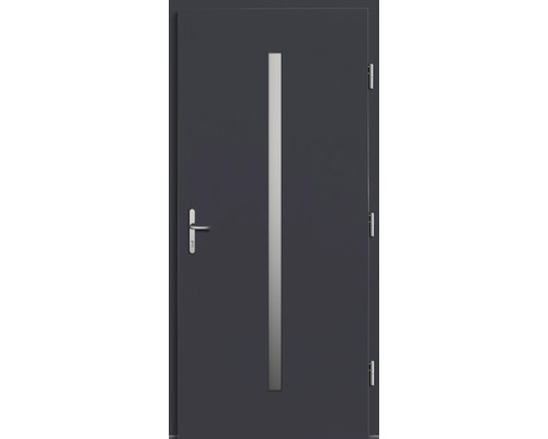 Porte d''entrée avec insertion de verre dans une disposition verticale