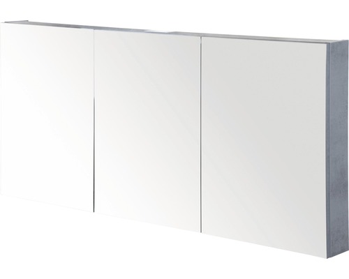 Spiegelschrank sanox BxHxT 140x65x13 cm beton anthrazit