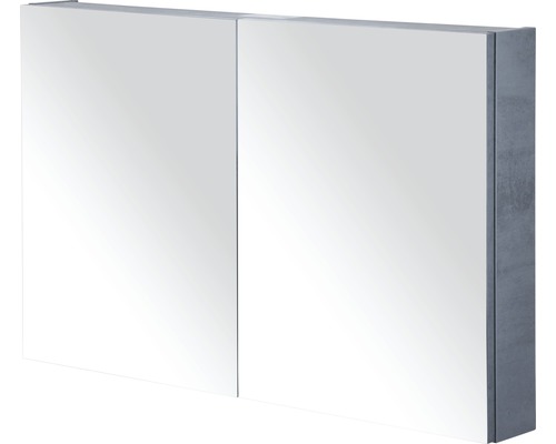 Spiegelschrank sanox BxHxT 100x65x13 cm beton anthrazit