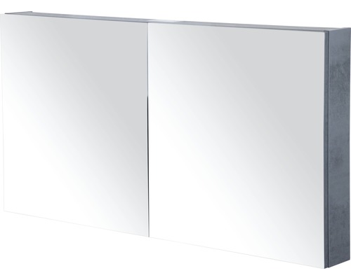 Spiegelschrank sanox BxHxT 120x65x13 cm beton anthrazit