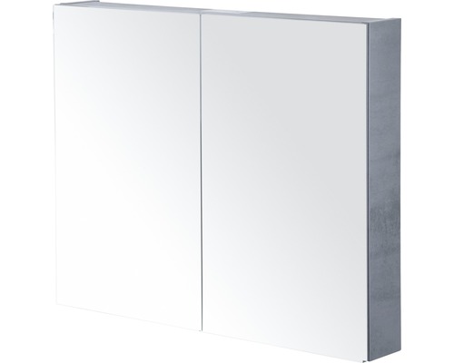Spiegelschrank sanox BxHxT 80x65x13 cm beton anthrazit