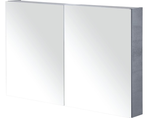 Spiegelschrank sanox BxHxT 100x65x13 cm beton anthrazit