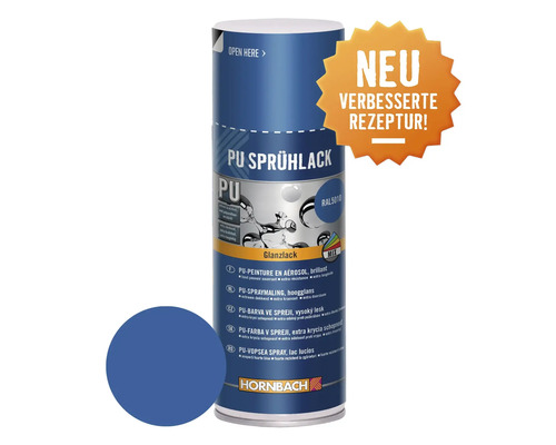HORNBACH PU-Sprühlack RAL5010 enzianblau glänzend 400 ml