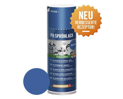 HORNBACH PU-Sprühlack RAL5010 enzianblau seidenmatt 400 ml