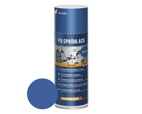 Peinture aérosol PU RAL5010 bleu gentiane brillant 400ml - nouvelle formule