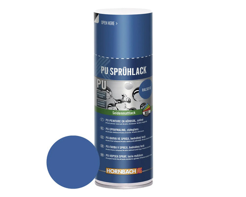 Peinture aérosol PU RAL5010 bleu gentiane mat satiné 400ml - nouvelle formule