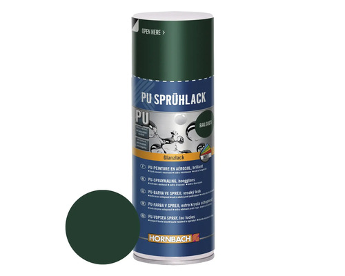 Peinture aérosol PU RAL6005 vert mousse brillant 400ml - nouvelle formule