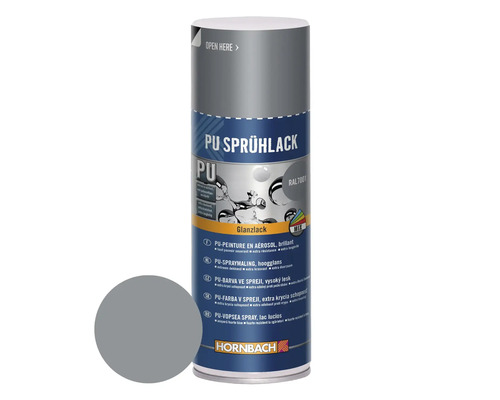 HORNBACH PU-Sprühlack RAL7001 silbergrau glänzend 400 ml