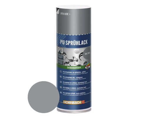 Peinture aérosol PU RAL7001 gris argent mat satiné 400ml - nouvelle formule