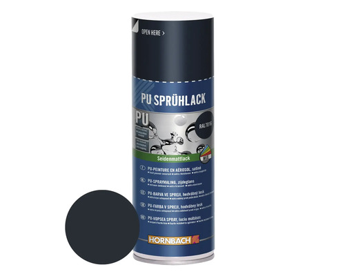 Peinture aérosol PU RAL7016 anthracite mat satiné 400ml - nouvelle formule