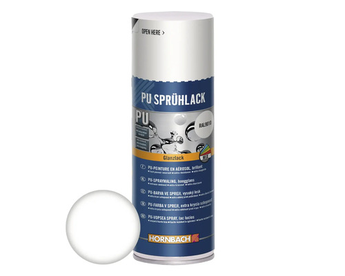 Peinture aérosol PU RAL9010 blanc brillant 400ml - nouvelle formule