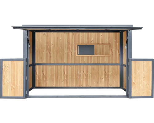 Bar de jardin en bois avec fenêtre et toit ouvrant