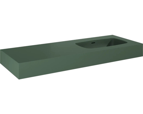 Lavabo Jungborn DECEM droite 121x12x46 cm vert mat