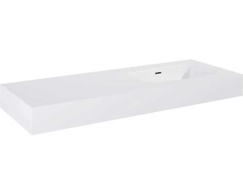 Lavabo Jungborn DECEM droite 121x12x46 cm blanc mat