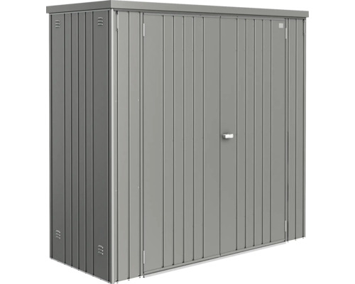 Armoire à outils biohort taille 190 large 187,1 x 79,1 cm gris quartz métallique Abri de jardin métallique avec double porte pour ranger les outils de jardin