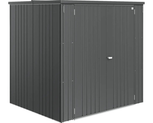 Armoire à outils biohort T. 190 large 187,1 x 151,1 cm gris foncé-métallique Abri de jardin métallique avec porte