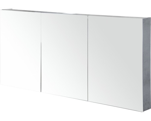Spiegelschrank sanox BxHxT 140x65x13 cm beton anthrazit