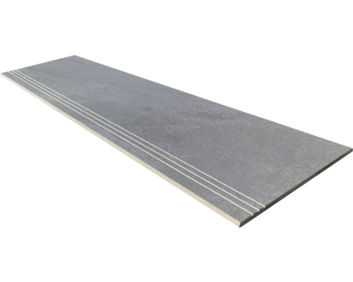 Carrelage pour marches en grès cérame fin MIRAVA NARVIK smoke lxLxe 30x120x0.85 cm