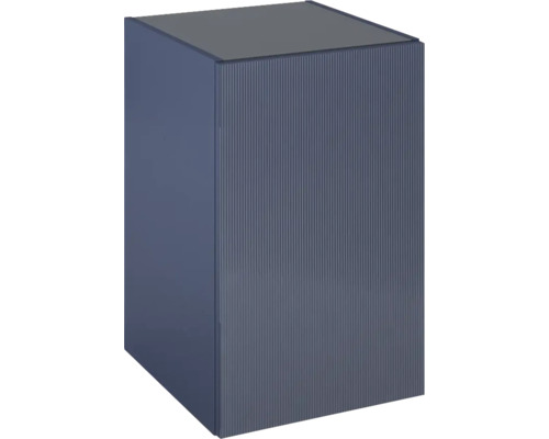 Armoire intermédiaire Jungborn NONUS lxhxp 40x63.5x45.3 cm bleu marine mat Table d''appoint cubique avec surface rainurée