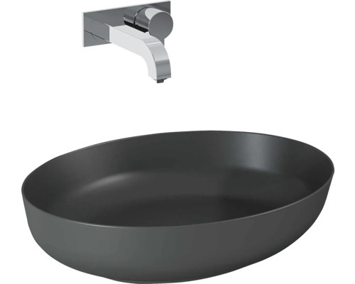 Lavabo à poser Jungborn 52x13x39.5 cm anthracite mat