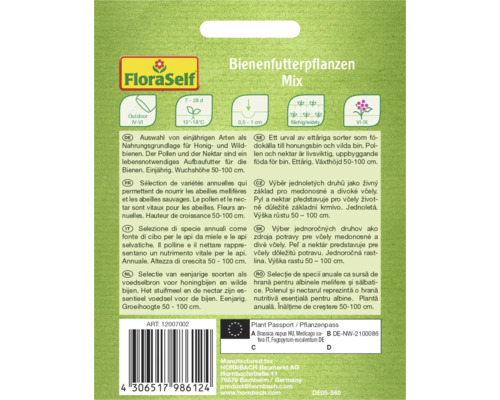 Mélange de plantes nourricières pour abeilles