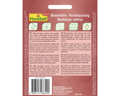 Radieschen Riesenbutter Vorteilspackung Samenpackung