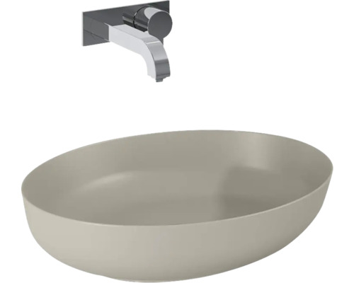 Lavabo à poser Jungborn 52x13x39.5 cm fume mat