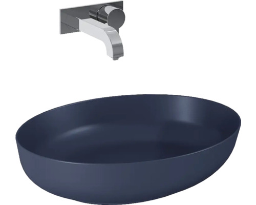 Lavabo à poser Jungborn 52x13x39.5 cm bleu marine mat