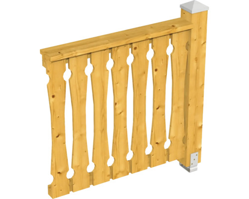 Balustrade coffrage de balcon SKAN HOLZ pavillon carré 108 cm chêne clair