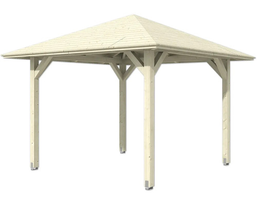 Pavillon en bois avec toit carré pour le jardin