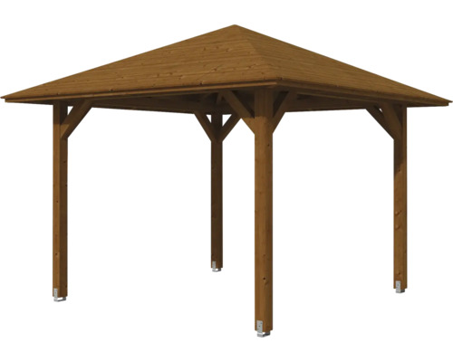 Pavillon en bois avec toit carré pour le jardin