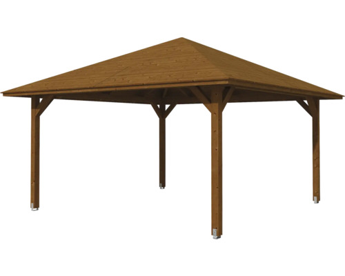 Pavillon de jardin en bois avec toit carré