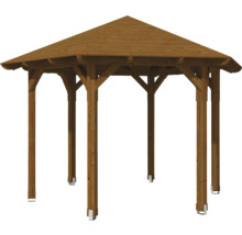 Pavillon de jardin en bois avec toit hexagonal