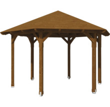 Pavillon SKAN HOLZ Colmar taille 3 ø 480 cm noyer