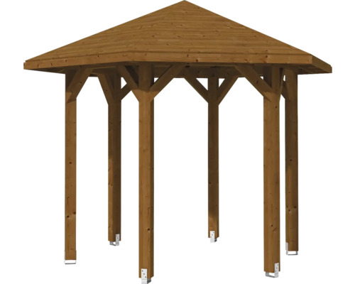 Pavillon de jardin en bois avec toit hexagonal