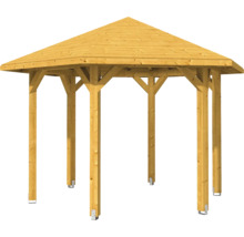 Pavillon de jardin en bois avec toit hexagonal