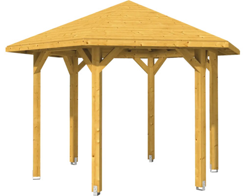 Pavillon de jardin en bois avec toit hexagonal